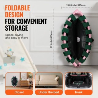 VEVOR Τραμπολίνο 36 Πτυσσόμενο για Παιδιά Εσωτερικού Εξωτερικού Χώρ... VEVOR Τραμπολίνο 36 Πτυσσόμενο για Παιδιά Εσωτερικού Εξωτερικού Χώρ...