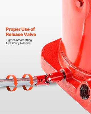 VEVOR Υδραυλικός Αερότονος Γρύλος 50 Τόνων για Αυτοκίνητα και Φορτη...