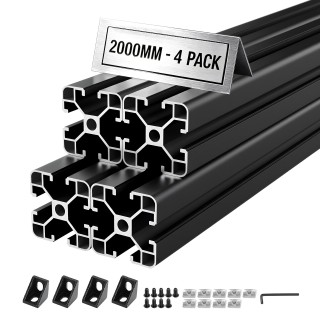 VEVOR Σετ 4 Προφίλ Αλουμινίου 4040 T-Slot 2000 mm Μαύρα TXOBLXCDGHS... VEVOR Σετ 4 Προφίλ Αλουμινίου 4040 T-Slot 2000 mm Μαύρα TXOBLXCDGHS...