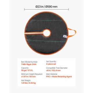 VEVOR Τσάντες Ποτίσματος Δέντρων 10 Γαλονιών (4 Τεμάχια) HSJSD10GAL... VEVOR Τσάντες Ποτίσματος Δέντρων 10 Γαλονιών (4 Τεμάχια) HSJSD10GAL...