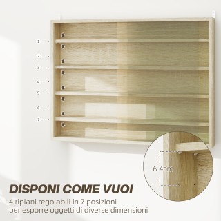 HOMCOM Ράφι Αποθήκευσης με 5 Ρυθμιζόμενα Ράφια από Ξύλο με Γυάλινες... HOMCOM Ράφι Αποθήκευσης με 5 Ρυθμιζόμενα Ράφια από Ξύλο με Γυάλινες...