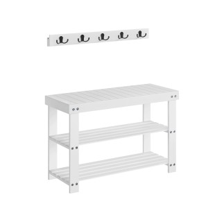 SONGMICS Ξύλινη Παπουτσοθήκη 70x28.7x45.3cm Λευκή LCR004W01 SONGMICS Ξύλινη Παπουτσοθήκη 70x28.7x45.3cm Λευκή LCR004W01