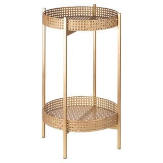 Galileo Πολυχρηστικό τραπέζι Tavolino από σίδερο με 2 ράφια σε σχέδ...