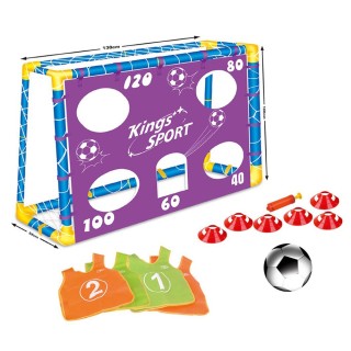 BAKAJI  Πόρτα ποδοσφαίρου για παιδιά 130 x 100 εκ. με τρύπες βαθμολ...