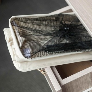 BAKAJI Πτυσσόμενο Καλάθι Άπλυτων Ρούχων με Ρόδες - Μπεζ Υφασμάτινο ...