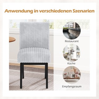 Costway Σετ 2 Καρεκλών Τραπεζαρίας με Μαξιλαράτο Κάθισμα, Πόδια από...