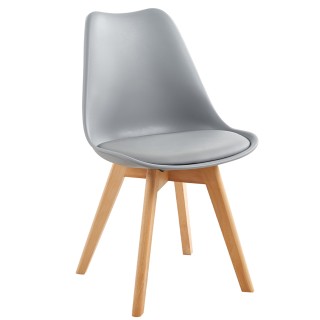 Shally Dogan  Σετ 4 Καρέκλες Τραπεζαρίας Γκρι Πολυθρόνα Γραφείου Σπ...