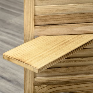 HOMCOM Τετράφυλλη Πτυσσόμενη Εσωτερική Διαχωριστική Οθόνη με Ράφια ...