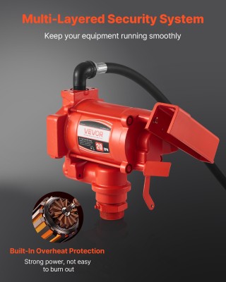 VEVOR Υψηλής Ροής Αντλία Μεταφοράς Καυσίμου 230V, 20 GPM (76 L/min)...