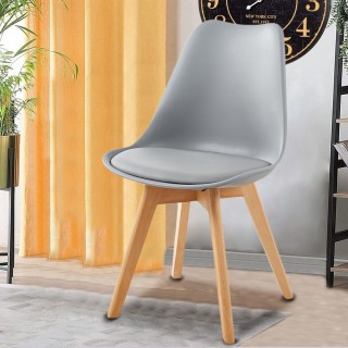 Shally Dogan  Σετ 4 Καρέκλες Τραπεζαρίας Γκρι Πολυθρόνα Γραφείου Σπ...