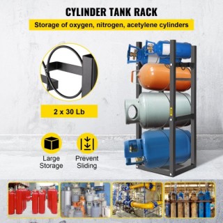 Ράφι Δεξαμενών Ψυκτικού VEVOR για 2x30lb και 3 Μικρά Μπουκάλια  QPJ...