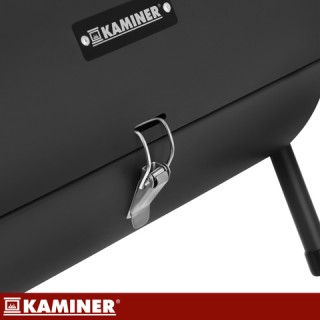 Kaminer Φορητή Ψησταριά Κάρβουνου με Καπάκι, Θερμόμετρο, 2 Σχάρες κ...