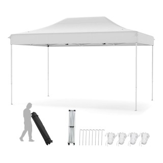 Costway Ρυθμιζόμενος Πτυσσόμενος Κήπος Pavilion 3x4,5m με Τροχήλατη...