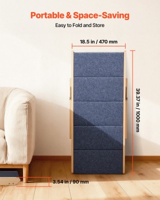 VEVOR Ξύλινες Σκάλες Κατοικιδίων, 5-Σκαλοπάτια για Κρεβάτια, Καναπέ...