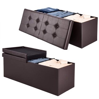 BAKAJI  Κασαπάνκα Πουφ Αποθηκευτικός Πτυσσόμενος Πάγκος Σκαμπό Υποπ...