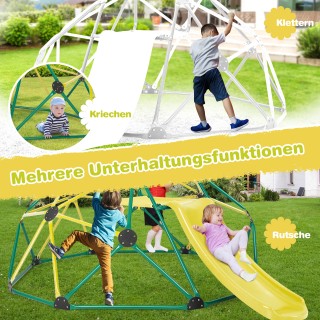 Costway  Πολύχρωμο Θολωτό Αναρριχητικό με Τσουλήθρα & Φορτίο έως 18...