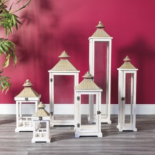 Galileo Σετ 2 διακοσμητικών φαναριών 23x23x104cm και 16x16x69 cm λε...
