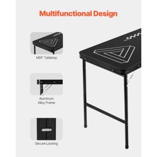 VEVOR Πτυσσόμενο Τραπέζι Μπιραρίας 2.4 μ για Πάρτι και Παιχνίδια με... VEVOR Πτυσσόμενο Τραπέζι Μπιραρίας 2.4 μ για Πάρτι και Παιχνίδια με...