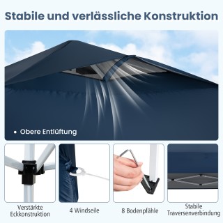 Costway  Θαυματουργό Αναδιπλούμενο Κιόσκι 3x3m - Αδιάβροχο, Σταθερό...
