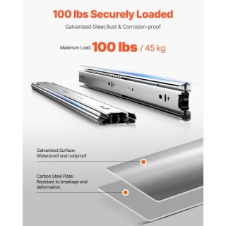 VEVOR Συρόμενοι Οδηγοί Ντουλαπιών Πλευρικής Τοποθέτησης 20 ιντσών 1... VEVOR Συρόμενοι Οδηγοί Ντουλαπιών Πλευρικής Τοποθέτησης 20 ιντσών 1...