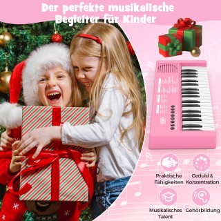 Costway Παιδικό Πληκτρολόγιο Πιάνου 37 Πλήκτρων Φορητό Ηλεκτρονικό ...