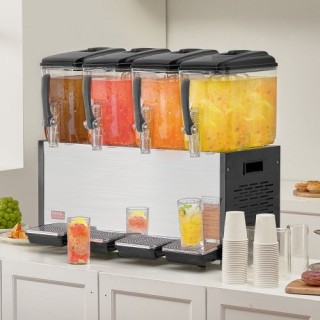 VEVOR Εμπορικός Διανομέας Ποτών 12L x 4 Δεξαμενές Κρύου Χυμού SYYL... VEVOR Εμπορικός Διανομέας Ποτών 12L x 4 Δεξαμενές Κρύου Χυμού SYYL...