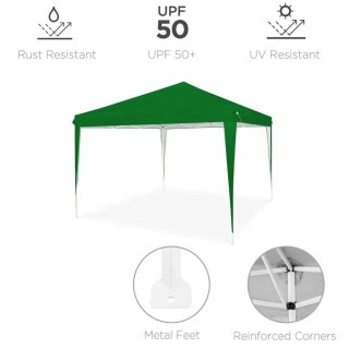 BAKAJI Πτυσσόμενο Αδιάβροχο Σκηνή 3x3 για Αγορά και Έκθεση Πράσινο ...