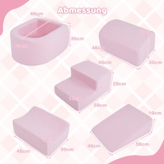 Costway Πενταμελές Σετ Μαλακών Αφρώδεις Μπλοκ για Μικρά Παιδιά με Π... Costway Πενταμελές Σετ Μαλακών Αφρώδεις Μπλοκ για Μικρά Παιδιά με Π...