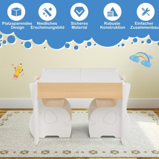 Costway Παιδικό Σετ Επίπλων 4 σε 1 με Αποσπώμενο Πίνακα & Αποθηκευτ... Costway Παιδικό Σετ Επίπλων 4 σε 1 με Αποσπώμενο Πίνακα & Αποθηκευτ...