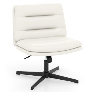 Costway Περιστρεφόμενη Καρέκλα Γραφείου με Πλούσια Επένδυση - Ρυθμι...