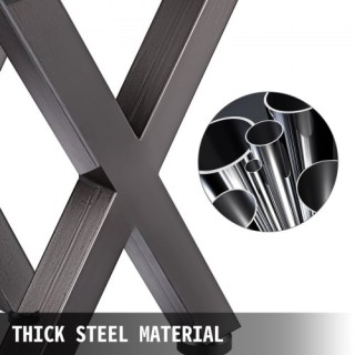 VEVOR  Μεταλλικά Πόδια Τραπεζιού 72x60 εκ. X-Frame Ατσάλινα Πόδια γ...
