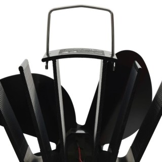 vidaXL Αερόθερμο Σόμπας Μαύρο με 4 Πτερύγια 51241