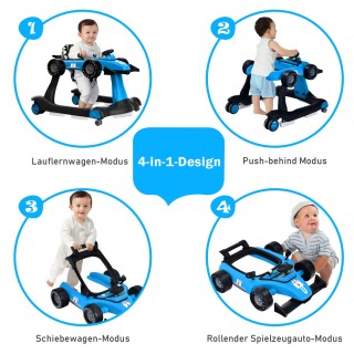 Costway  Πολυλειτουργικό Περπατούρα 4 σε 1 για Μωρά με Ρυθμιζόμενο ...