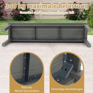 Costway Τριθέσιος Πάγκος Αδιάβροχος Ιδανικός για Μπαλκόνι, Ταράτσα... Costway Τριθέσιος Πάγκος Αδιάβροχος Ιδανικός για Μπαλκόνι, Ταράτσα...