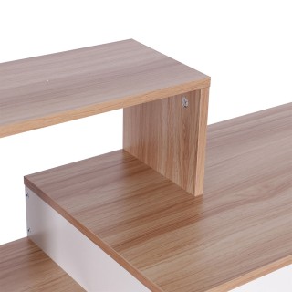 BAKAJI  Γραφείο Βιβλιοθήκη 4 Ράφια Τραπέζι Υπολογιστή Ξύλο Σπίτι Γρ...