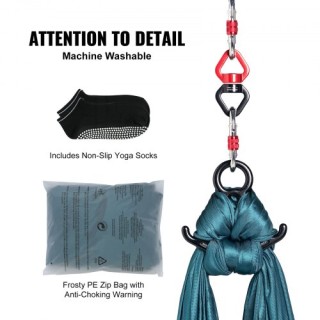 VEVOR Σετ Αιώρας Γιόγκα & Ακροβατικών, 8.7 Γιάρδες, Πράσινο DCK822X...