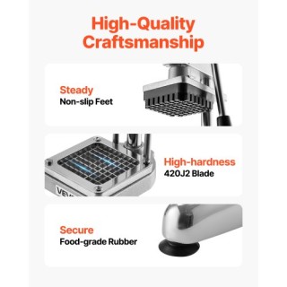 VEVOR Επαγγελματικός Κόφτης Πατάτας από Ανοξείδωτο Ατσάλι με 3 Λεπί... VEVOR Επαγγελματικός Κόφτης Πατάτας από Ανοξείδωτο Ατσάλι με 3 Λεπί...