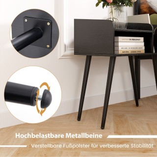 Costway Σύγχρονο Κομοδίνο με Διπλό Χώρο Αποθήκευσης και Μεταλλικά Π... Costway Σύγχρονο Κομοδίνο με Διπλό Χώρο Αποθήκευσης και Μεταλλικά Π...