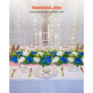 VEVOR Μπάλες Λουλουδιών για Γάμο 10 Τεμάχια Μπλε και Λευκό ZSHQTXLS...