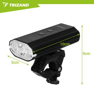 Trizand Φως Ποδηλάτου LED 1300lm με Πίσω Φως, Powerbank, USB-C, IP6...