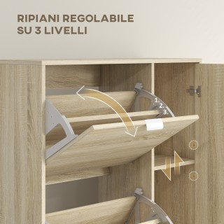 HOMCOM Παπουτσοθήκη με Καθρέφτη για 16 Ζευγάρια Παπούτσια 4 Πτυσσόμ... HOMCOM Παπουτσοθήκη με Καθρέφτη για 16 Ζευγάρια Παπούτσια 4 Πτυσσόμ...