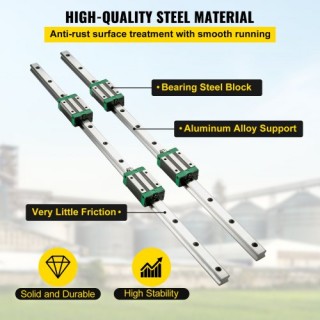 VEVOR Σετ Γραμμικών Οδηγών 3τμχ (0.78-66 ίντσες) με 4τμχ Ρουλεμάν ... VEVOR Σετ Γραμμικών Οδηγών 3τμχ (0.78-66 ίντσες) με 4τμχ Ρουλεμάν ...