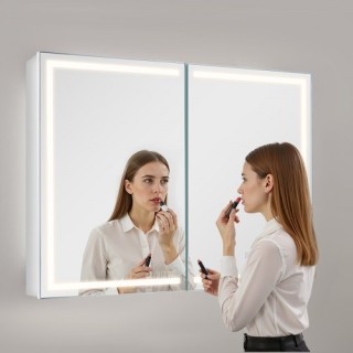 VEVOR Φωτιζόμενο Ντουλάπι Φαρμάκων με HD Καθρέφτη 3 Χρωμάτων 60x80 ...