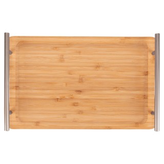 Villa DEste Ορθογώνιος δίσκος 33x20 cm σε bamboo με ασημένιες λαβέ... Villa DEste Ορθογώνιος δίσκος 33x20 cm σε bamboo με ασημένιες λαβέ...