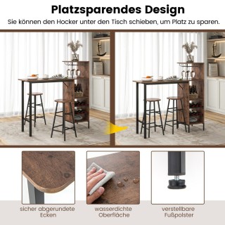 Costway Σετ Ρουστίκ Μπαρ Τραπέζι και Σκαμπό για Μοναδική Ατμόσφαιρ... Costway Σετ Ρουστίκ Μπαρ Τραπέζι και Σκαμπό για Μοναδική Ατμόσφαιρ...