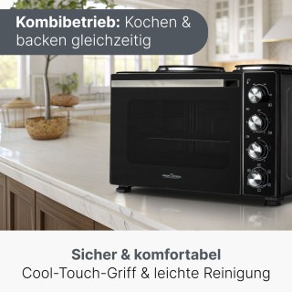 Πολυλειτουργική Κουζίνα με Φούρνο, Περιστρεφόμενη Σούβλα και 2 Εστί... Πολυλειτουργική Κουζίνα με Φούρνο, Περιστρεφόμενη Σούβλα και 2 Εστί...