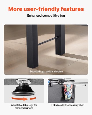 VEVOR Επιτραπέζιο Ποδοσφαιράκι, 137 cm, Ανθεκτικό & Εύκολη Συναρμολ...