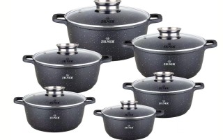 Σετ Μαγειρικά Σκεύη - Κατσαρόλες 12 τεμάχια Μαύρο ZL-8526 ZILNER Σετ Μαγειρικά Σκεύη - Κατσαρόλες 12 τεμάχια Μαύρο ZL-8526 ZILNER