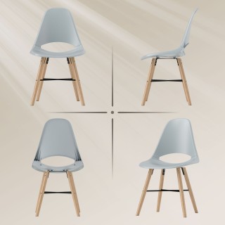 HOMCOM Σετ 2 Καρεκλών Τραπεζαρίας Πλαστικό & Ξύλο, Καμπυλωτή Πλάτη,... HOMCOM Σετ 2 Καρεκλών Τραπεζαρίας Πλαστικό & Ξύλο, Καμπυλωτή Πλάτη,...