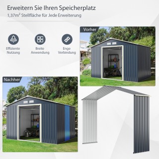 Costway Επέκταση Αποθήκης Εξωτερικού Χώρου από Ατσάλι με Συρόμενες... Costway Επέκταση Αποθήκης Εξωτερικού Χώρου από Ατσάλι με Συρόμενες...